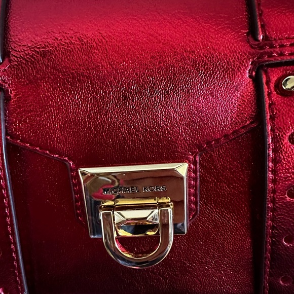 Michael Kors Metallic Red Bag - Picture 5 of 16